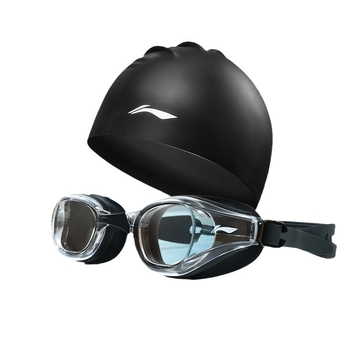 Li Ning ochelari de înot antifog, impermeabili, cu lentile din policarbonat – șapcă de înot inclusă