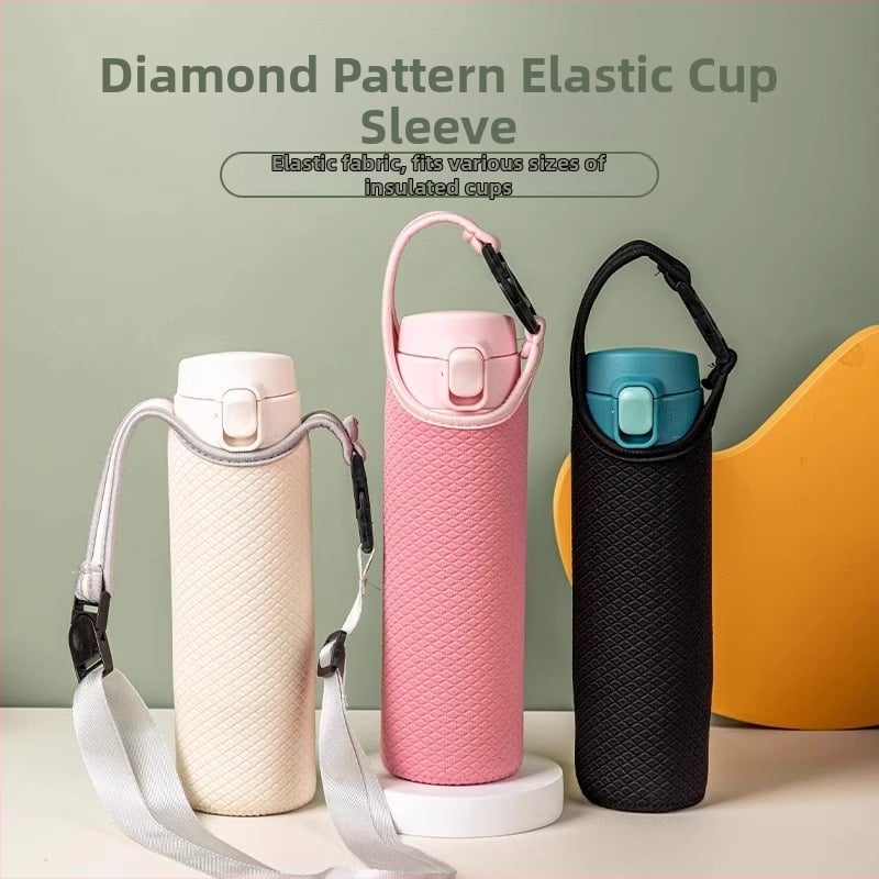 Universali PU odinis puodelio dangtelis su šilumos izoliacija, apsauga nuo nudegimų ir kritimo, nešiojamas