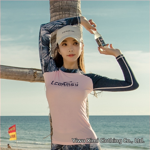 Langchen moterų nardymo maudymosi kostiumėlis iš nailono su UV apsauga ir skaitmenine spauda