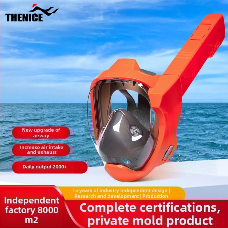 Maska za ronjenje za odrasle s antibug i potpuno suhim dizajnom, PC+PP+silikon, 2025. model