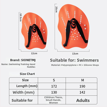 Peldēšanas roku lāpstiņa treniņam – PPE materiāls, izcelsme Zhejiang, zīmols Sioweymu
