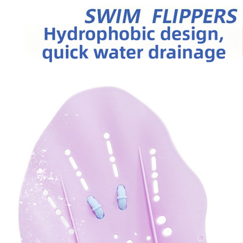 Peldēšanas roku palikļi brīvās niršanas nolūkam — pretslīdīgas, izturīgas, materiāls: PP + silikogēls, Dolphin Bay