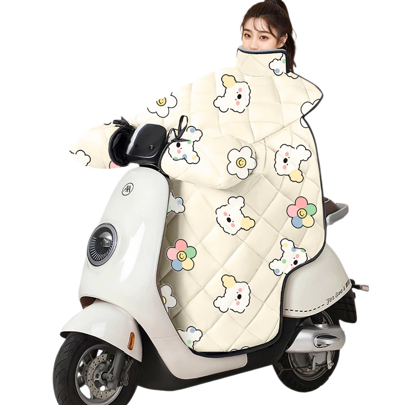 Husa PVC anti-vânt pentru vehicule electrice și motociclete cu baterie – universală, neimpermeabilă, deschidere manuală