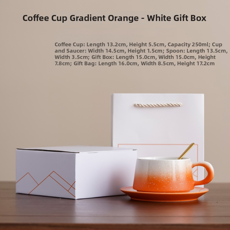 Chupu keramika Japonų stiliaus kavos puodelių ir padėkliukų rinkinys su gradient latte art, dovanų dėžutė