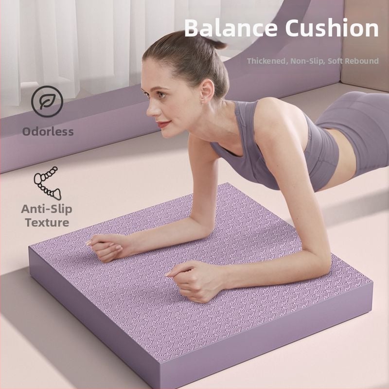 Ceļgalu un līdzsvara paklājs, ārkārtīgi biezi fitnesa paklājs ar plakanu atbalstu, saderīgs ar ab rulli, 4 mm