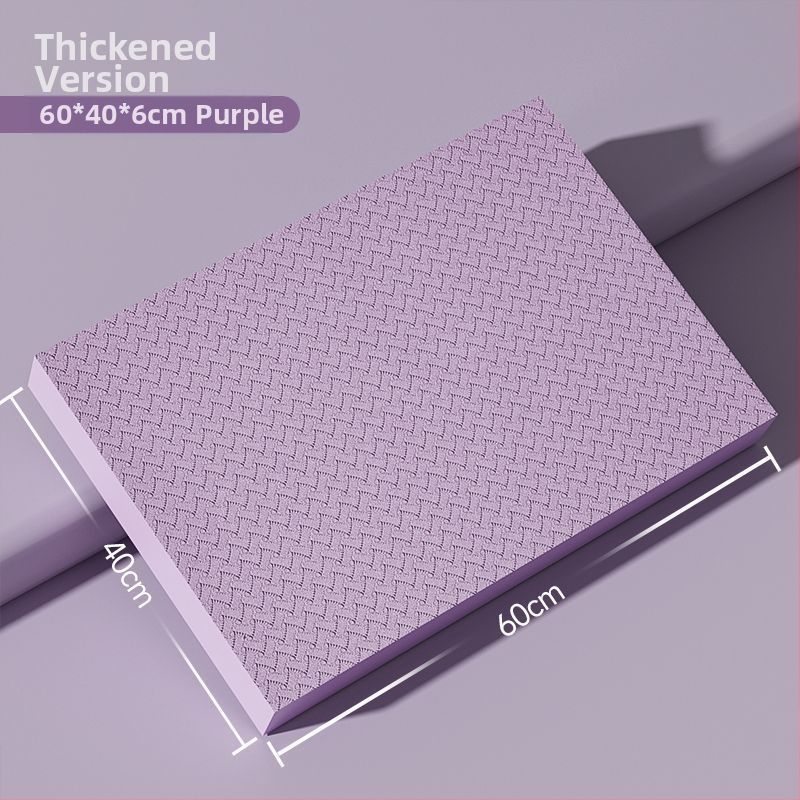 Ceļgalu un līdzsvara paklājs, ārkārtīgi biezi fitnesa paklājs ar plakanu atbalstu, saderīgs ar ab rulli, 4 mm