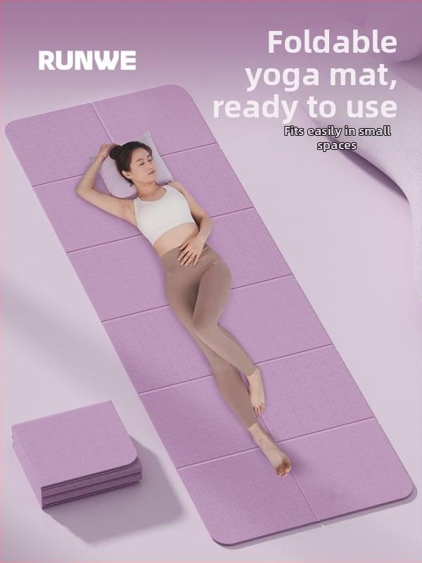 Longway saliekamā jogas paklājiņš – anti-slīdošs, TPE, 6–8 mm, 670 g