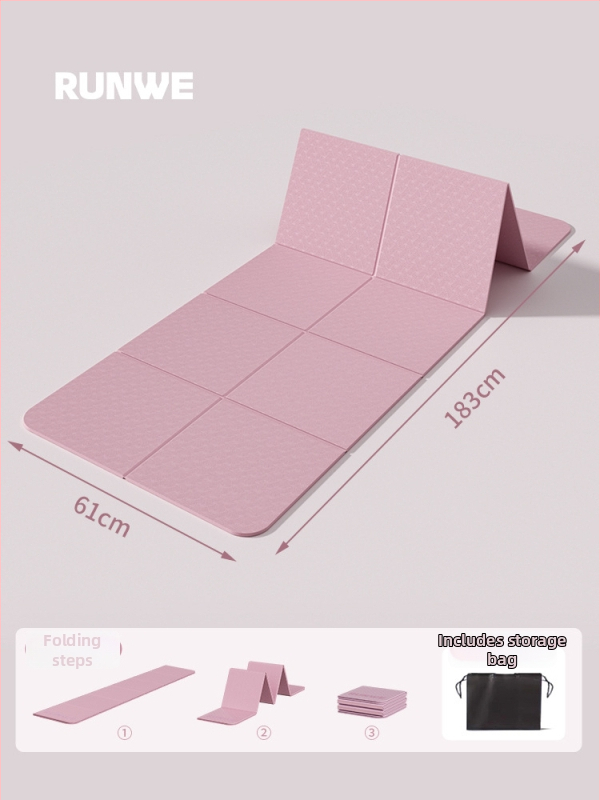 Longway saliekamā jogas paklājiņš – anti-slīdošs, TPE, 6–8 mm, 670 g