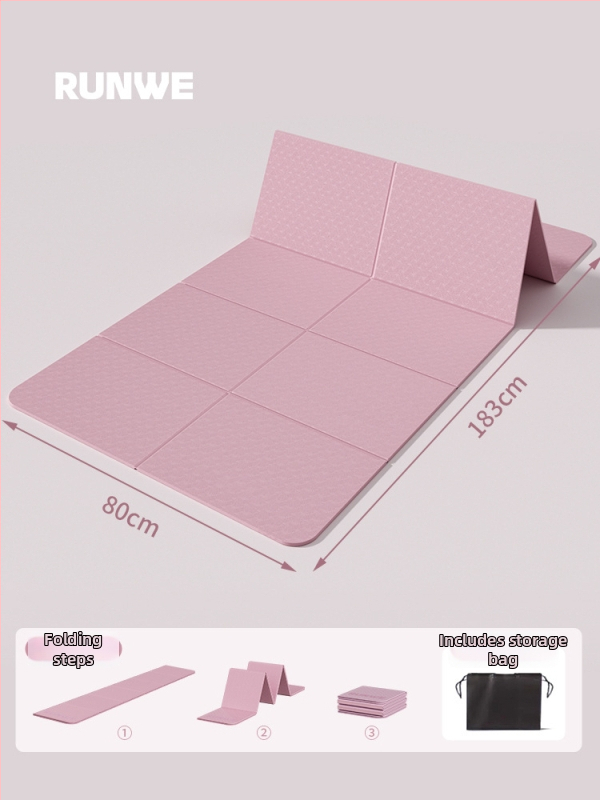 Longway saliekamā jogas paklājiņš – anti-slīdošs, TPE, 6–8 mm, 670 g