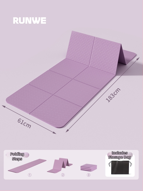 Longway saliekamā jogas paklājiņš – anti-slīdošs, TPE, 6–8 mm, 670 g