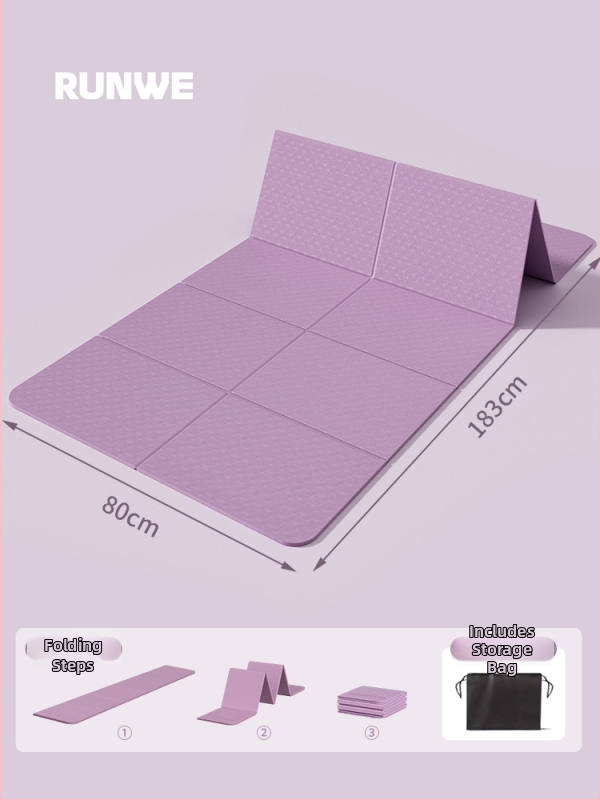 Longway saliekamā jogas paklājiņš – anti-slīdošs, TPE, 6–8 mm, 670 g