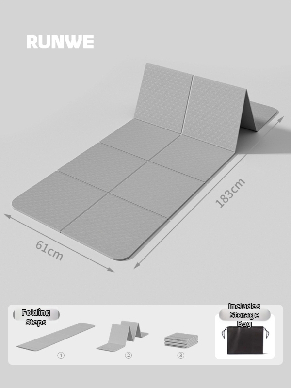 Longway saliekamā jogas paklājiņš – anti-slīdošs, TPE, 6–8 mm, 670 g