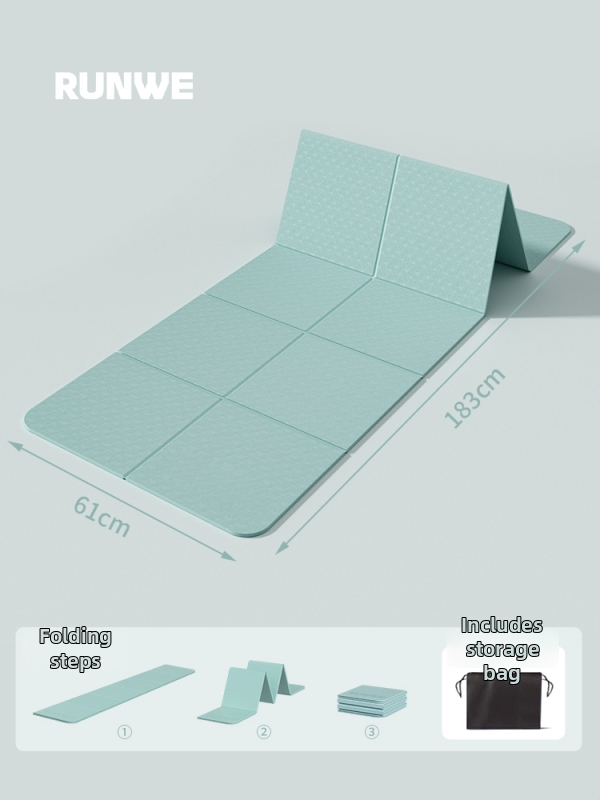 Longway saliekamā jogas paklājiņš – anti-slīdošs, TPE, 6–8 mm, 670 g