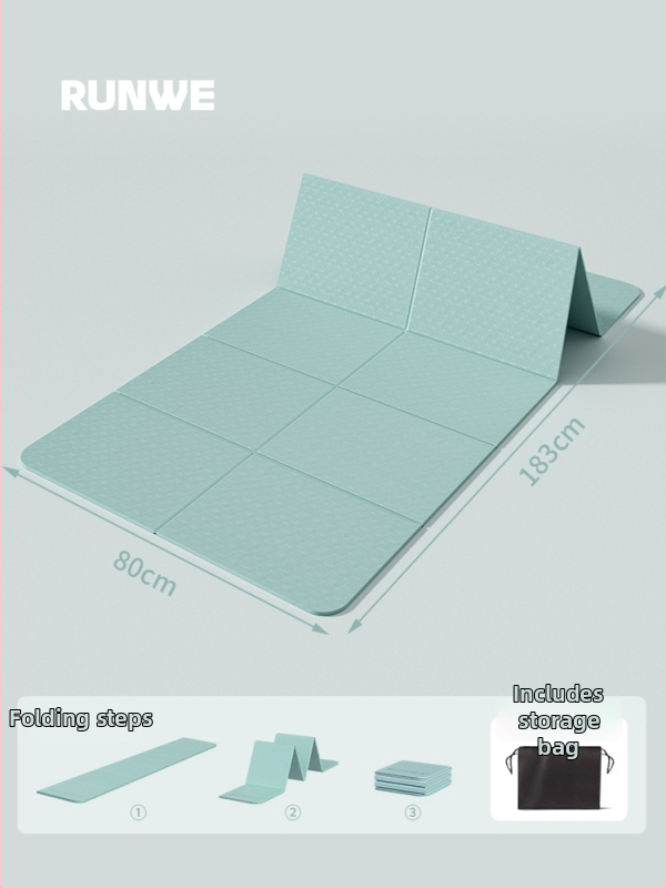 Longway saliekamā jogas paklājiņš – anti-slīdošs, TPE, 6–8 mm, 670 g