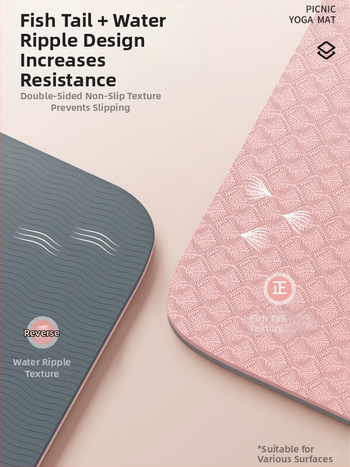 Salokāma TPE jogas paklājiņš — neslīdošs, bez smaržas, 6 mm biezums