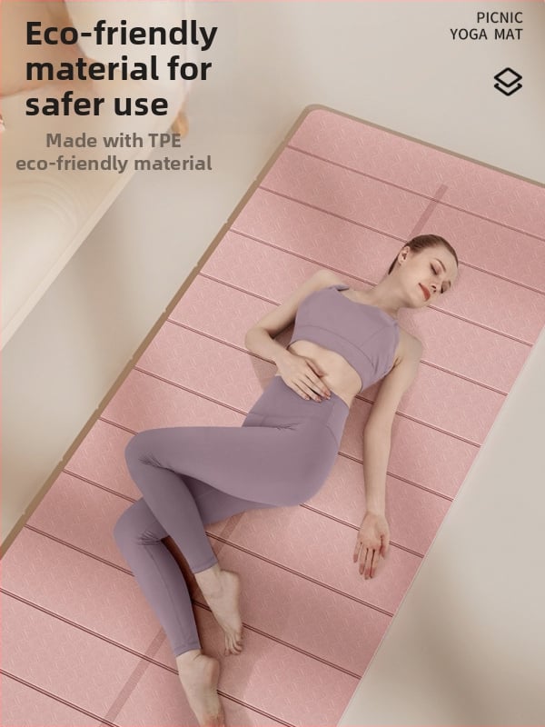 Salokāma TPE jogas paklājiņš — neslīdošs, bez smaržas, 6 mm biezums