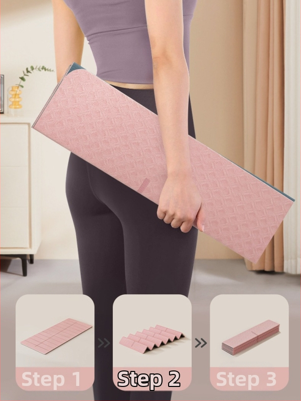 Salokāma TPE jogas paklājiņš — neslīdošs, bez smaržas, 6 mm biezums