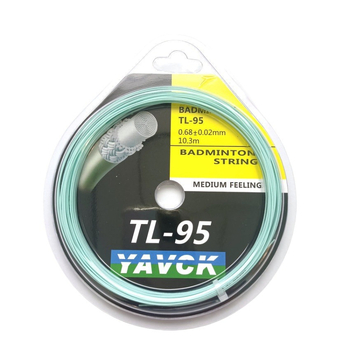 YAVCK Tl9565 badmintona raketes stīga – sintētisko šķiedru zīds, augsta elastība, treniņiem un sacensībām