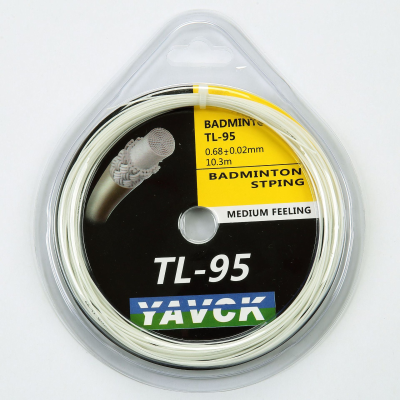 YAVCK Tl9565 badmintona raketes stīga – sintētisko šķiedru zīds, augsta elastība, treniņiem un sacensībām