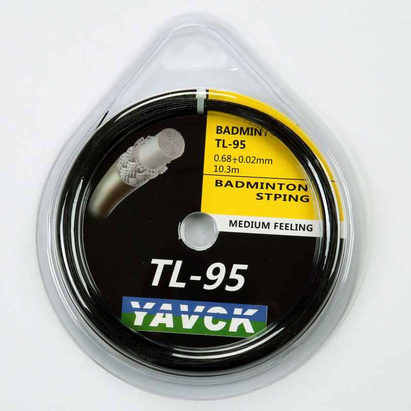 YAVCK Tl9565 badmintona raketes stīga – sintētisko šķiedru zīds, augsta elastība, treniņiem un sacensībām