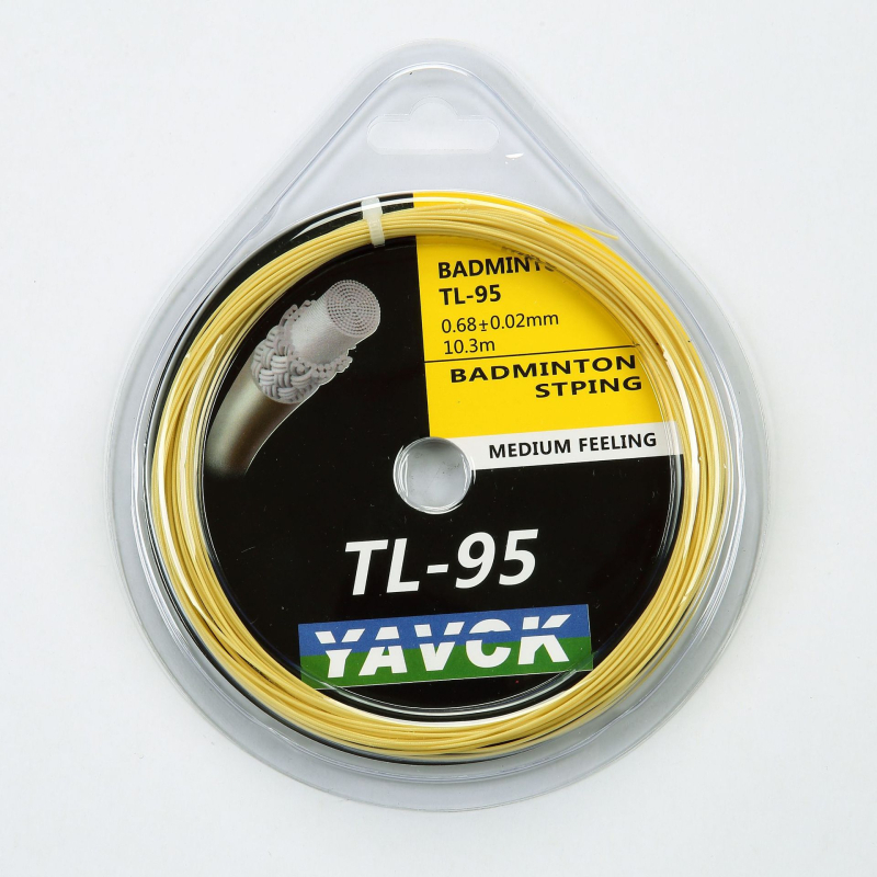 YAVCK Tl9565 badmintona raketes stīga – sintētisko šķiedru zīds, augsta elastība, treniņiem un sacensībām