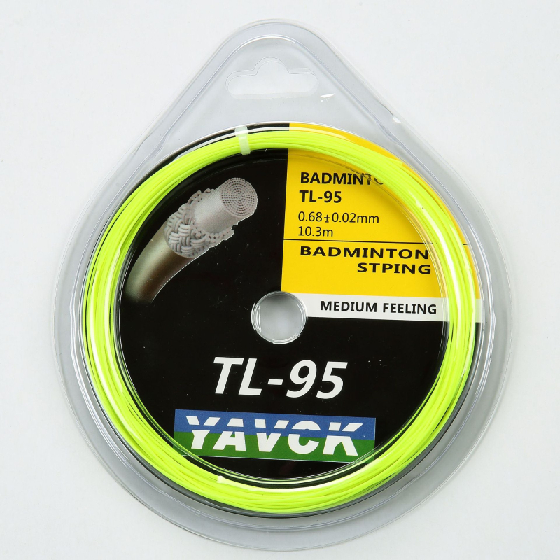 YAVCK Tl9565 badmintona raketes stīga – sintētisko šķiedru zīds, augsta elastība, treniņiem un sacensībām