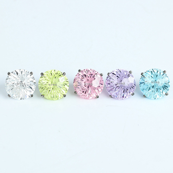 Титаниева сплав пиърсинг бижута, геометричен дизайн, циркониеви камъни във форма на фойерверк | Унисекс, гладка обработка