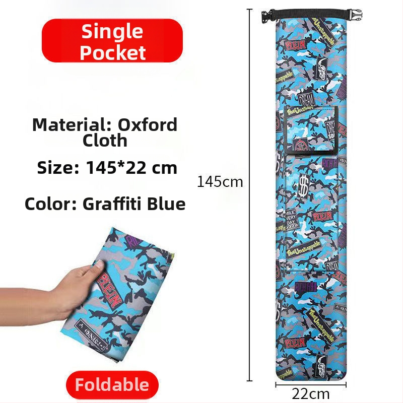 Salokāma makšķerēšanas kāta un lietussarga uzglabāšanas soma – viegla PVC soma