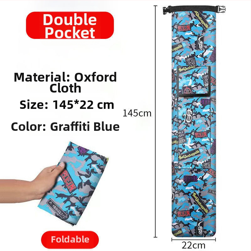 Salokāma makšķerēšanas kāta un lietussarga uzglabāšanas soma – viegla PVC soma