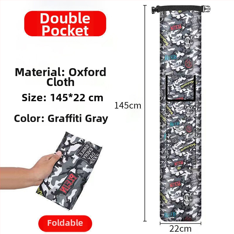 Salokāma makšķerēšanas kāta un lietussarga uzglabāšanas soma – viegla PVC soma