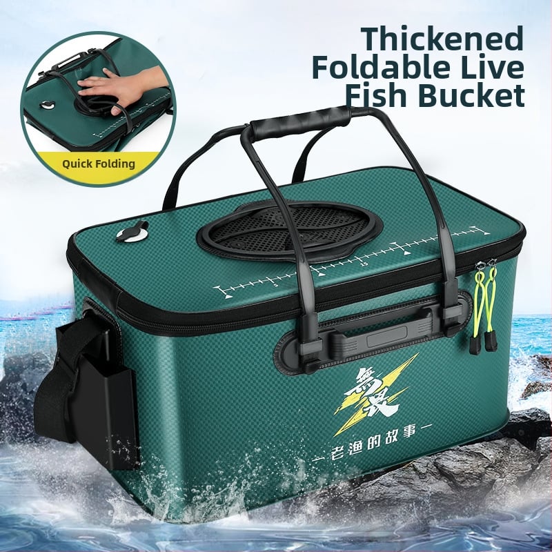 Saliekams EVA kauss zivīm – ūdensnecaurlaidīgs, pārnēsājams ārējai zvejai, daudzfunkcionāla makšķerēšanas kaste