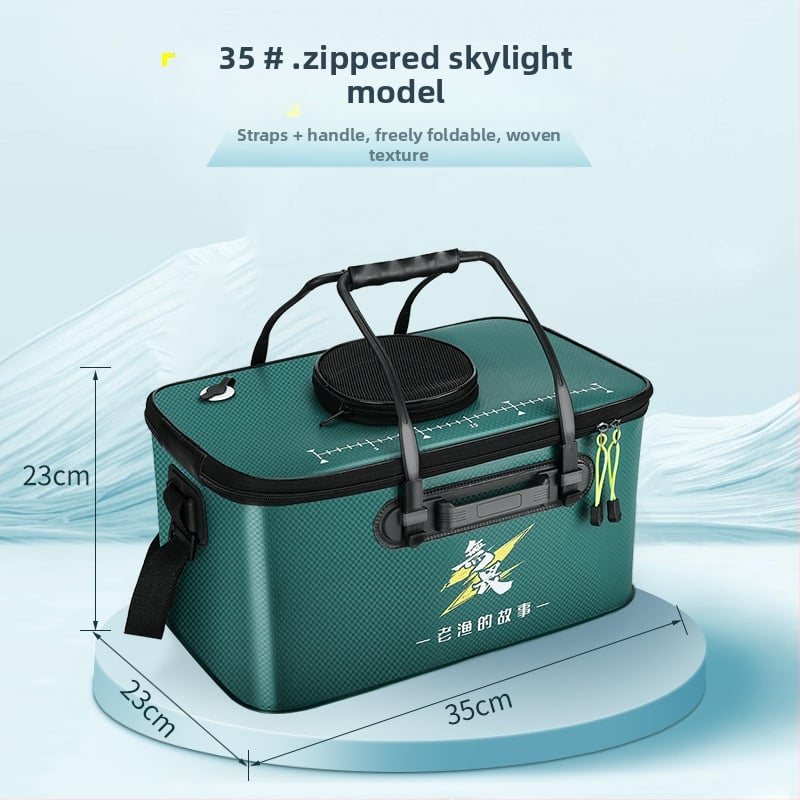 Saliekams EVA kauss zivīm – ūdensnecaurlaidīgs, pārnēsājams ārējai zvejai, daudzfunkcionāla makšķerēšanas kaste