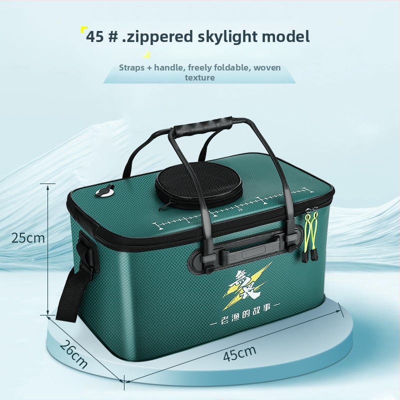 Saliekams EVA kauss zivīm – ūdensnecaurlaidīgs, pārnēsājams ārējai zvejai, daudzfunkcionāla makšķerēšanas kaste