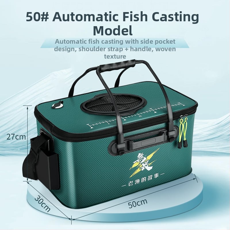 Saliekams EVA kauss zivīm – ūdensnecaurlaidīgs, pārnēsājams ārējai zvejai, daudzfunkcionāla makšķerēšanas kaste