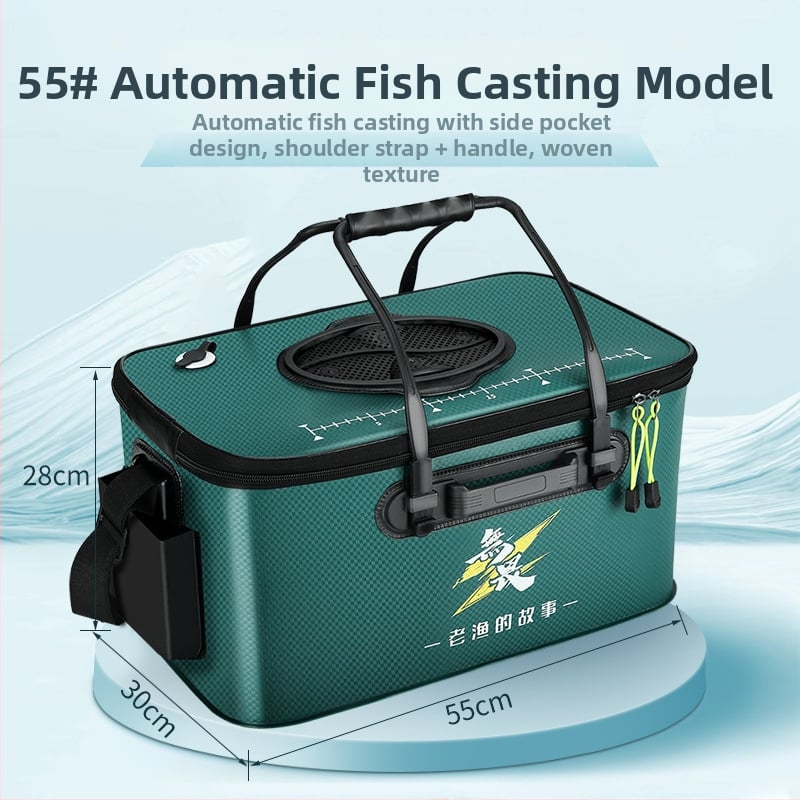 Saliekams EVA kauss zivīm – ūdensnecaurlaidīgs, pārnēsājams ārējai zvejai, daudzfunkcionāla makšķerēšanas kaste