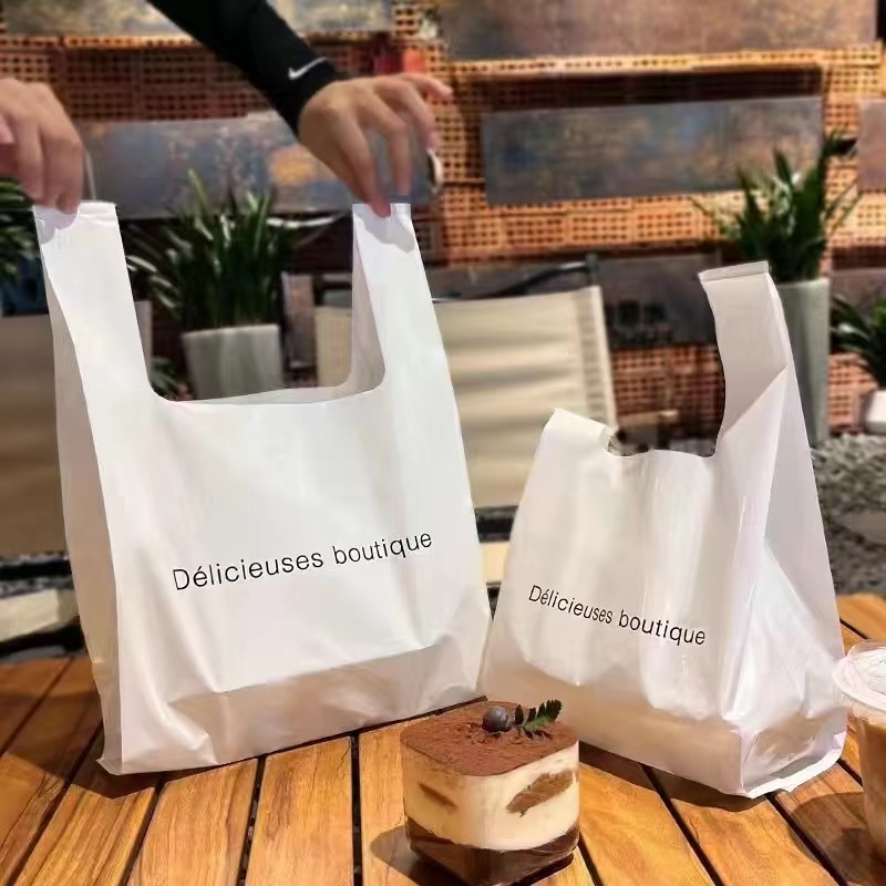 Caurspīdīgs vienreizējās lietošanas maisiņš augļiem un desertiem piegādei, dubultās biezums 8 diegi, izcelsme Anhui, dienas jauda 100000