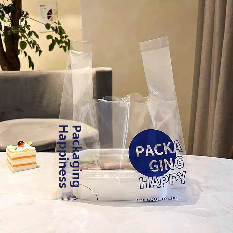 Caurspīdīgs vienreizējās lietošanas maisiņš augļiem un desertiem piegādei, dubultās biezums 8 diegi, izcelsme Anhui, dienas jauda 100000