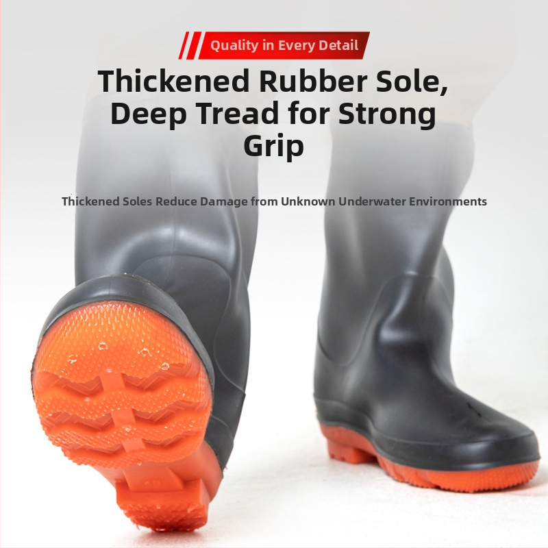 Unisex nepremokavý overal pre rybárov s integrovanými vodnými nohami – nepremokavý, odolný voči oderu, celoročný