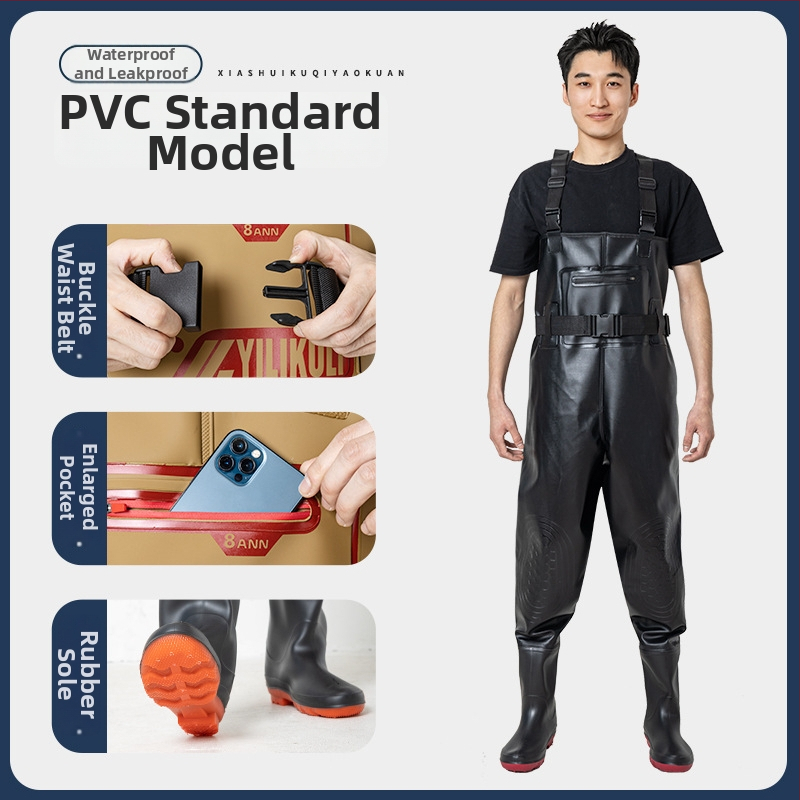 Unisex žvejybos lietaus apranga su integruotomis vandens kelnįmis – atspari vandeniui, dilimui, visus metų laikus