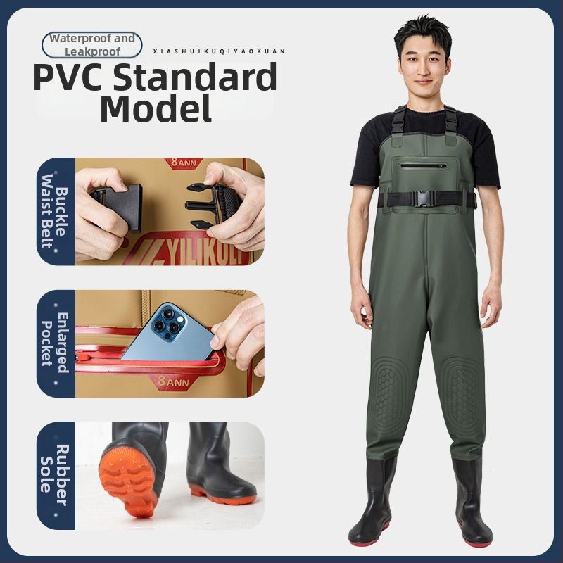 Unisex žvejybos lietaus apranga su integruotomis vandens kelnįmis – atspari vandeniui, dilimui, visus metų laikus