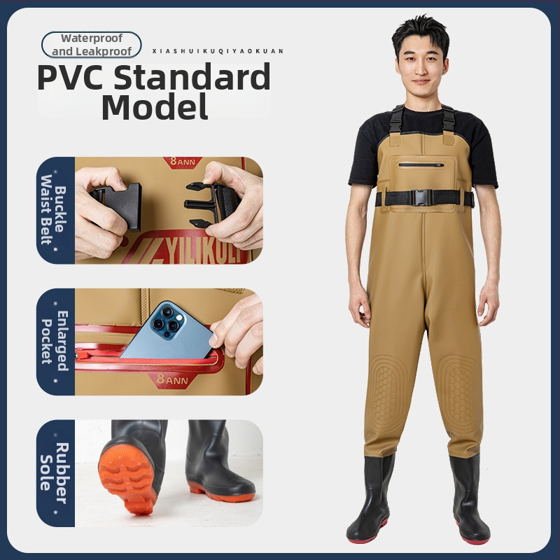 Unisex žvejybos lietaus apranga su integruotomis vandens kelnįmis – atspari vandeniui, dilimui, visus metų laikus