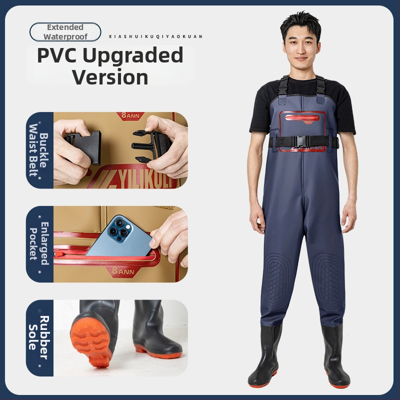 Unisex žvejybos lietaus apranga su integruotomis vandens kelnįmis – atspari vandeniui, dilimui, visus metų laikus