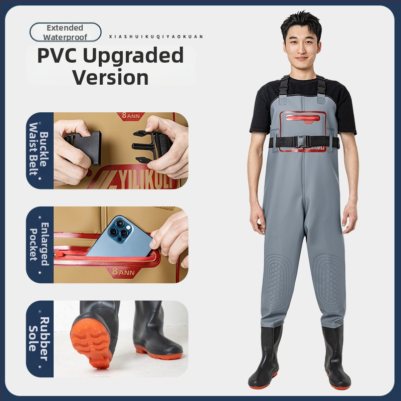 Unisex žvejybos lietaus apranga su integruotomis vandens kelnįmis – atspari vandeniui, dilimui, visus metų laikus