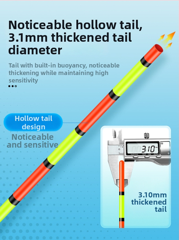 Vertikālais drift makšķerēšanas pludiņš, Fishing eyes, nano materiāls