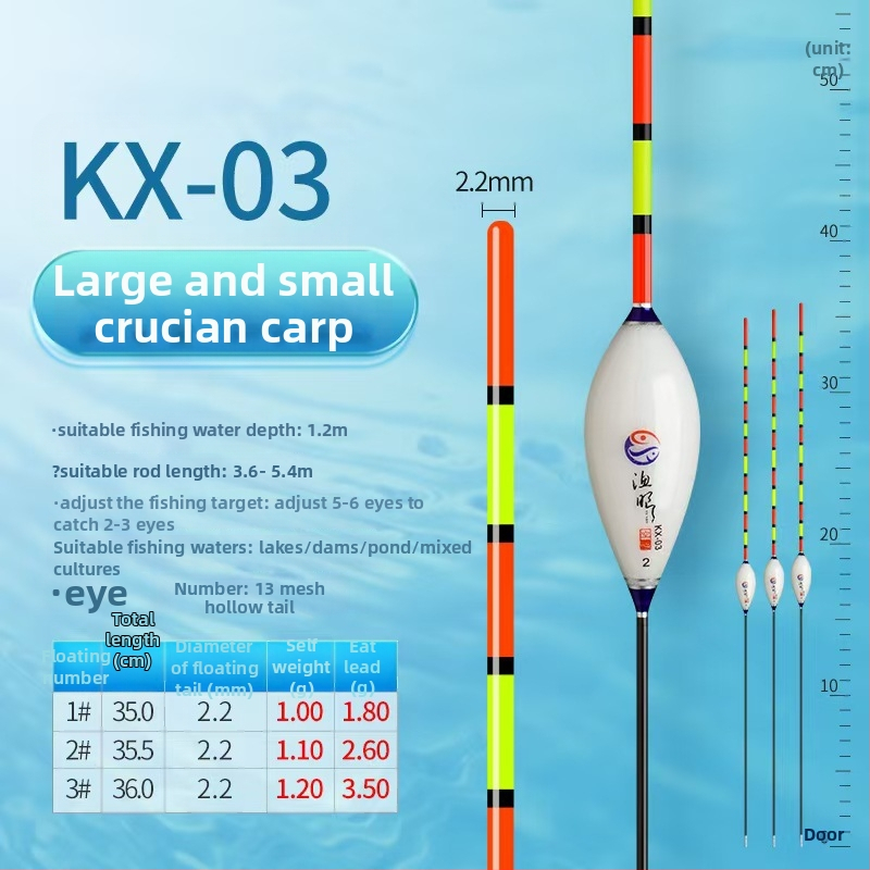 Vertikālais drift makšķerēšanas pludiņš, Fishing eyes, nano materiāls