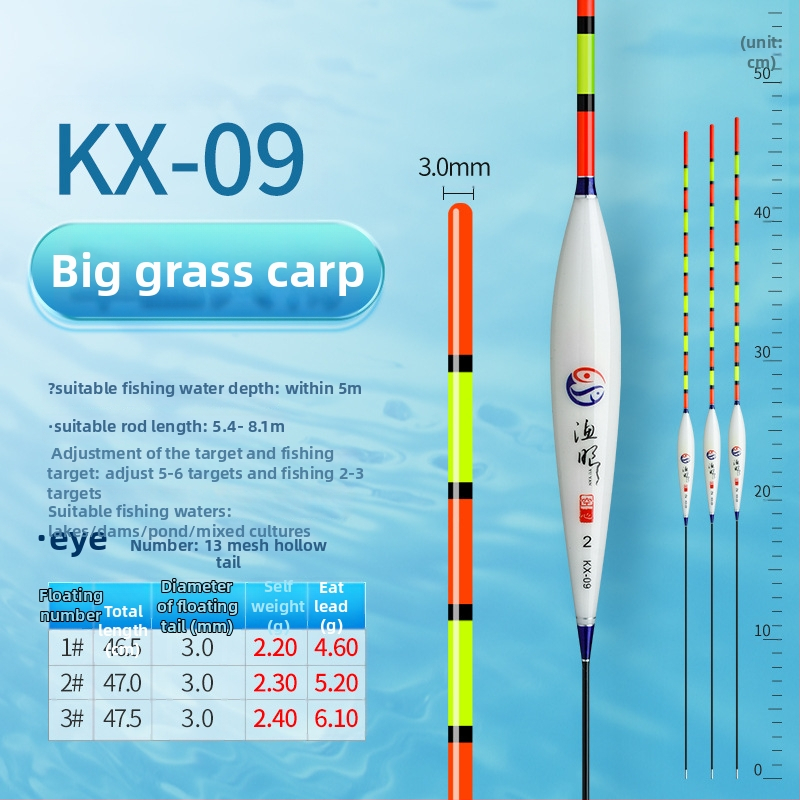 Vertikālais drift makšķerēšanas pludiņš, Fishing eyes, nano materiāls