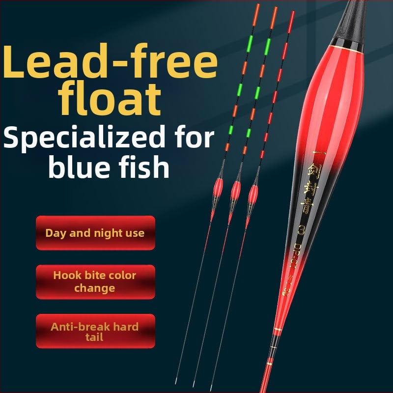 Vertikālais dreifs plūds ar gaismas efektu – bez svina, nano materiāls; lielām zivīm, trollings