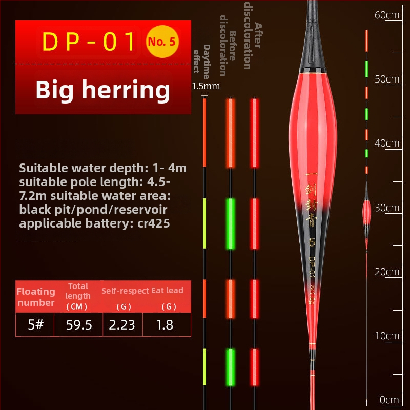 Vertikālais dreifs plūds ar gaismas efektu – bez svina, nano materiāls; lielām zivīm, trollings