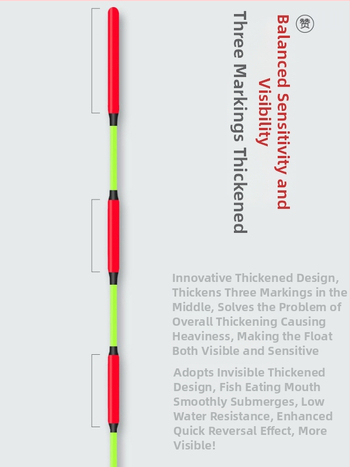 Pludinājs Crown mark ar augstu jutīgumu, trīs acīm un biezu asti, dziļūdens zvejai