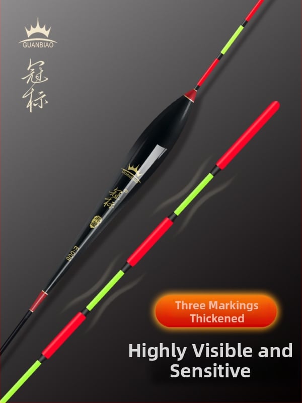 Pludinājs Crown mark ar augstu jutīgumu, trīs acīm un biezu asti, dziļūdens zvejai